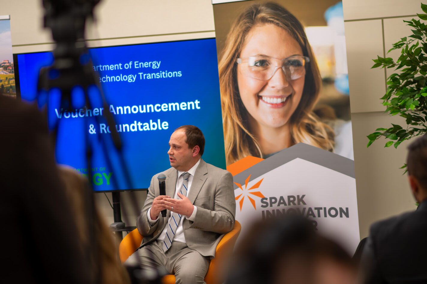 Man Standing in front of camera